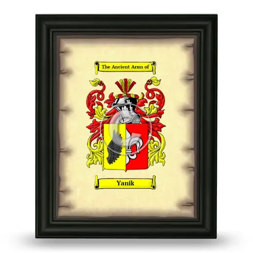 Yanik Coat of Arms Framed - Black