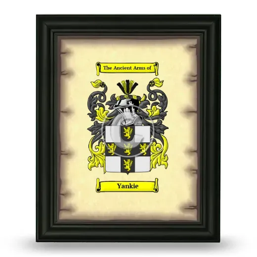 Yankie Coat of Arms Framed - Black