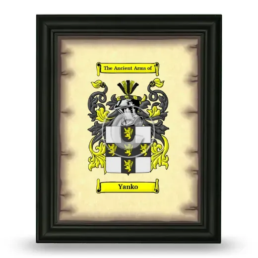 Yanko Coat of Arms Framed - Black