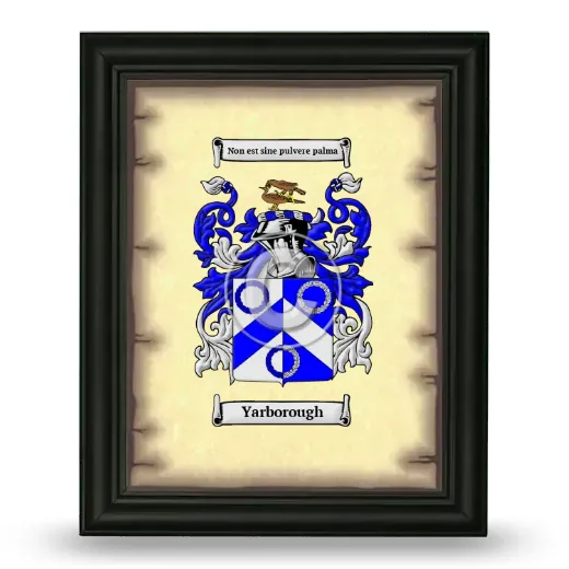 Yarborough Coat of Arms Framed - Black