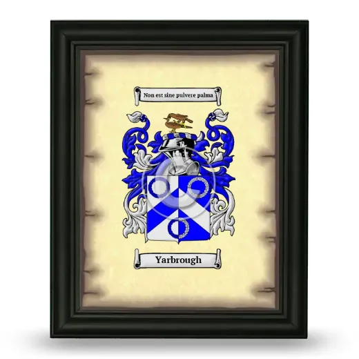 Yarbrough Coat of Arms Framed - Black