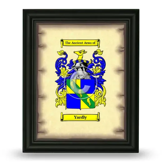 Yardly Coat of Arms Framed - Black