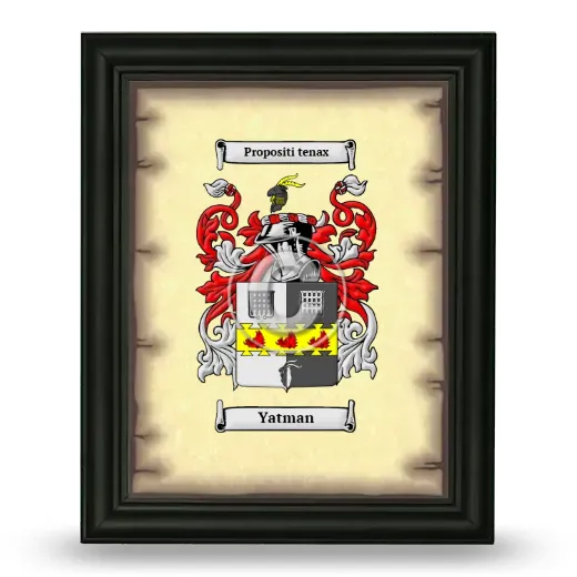 Yatman Coat of Arms Framed - Black