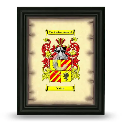 Yator Coat of Arms Framed - Black