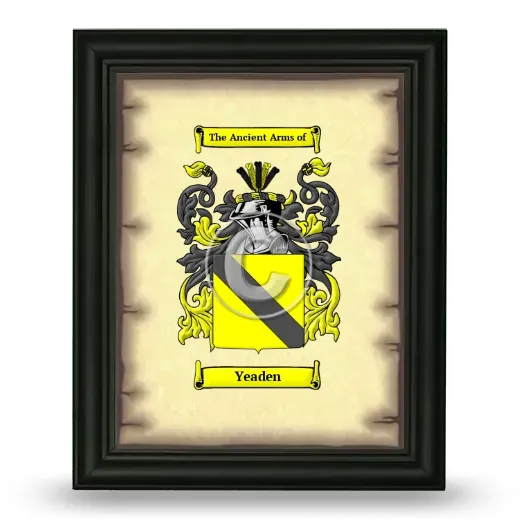 Yeaden Coat of Arms Framed - Black
