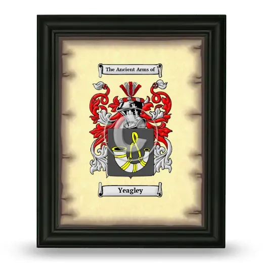Yeagley Coat of Arms Framed - Black