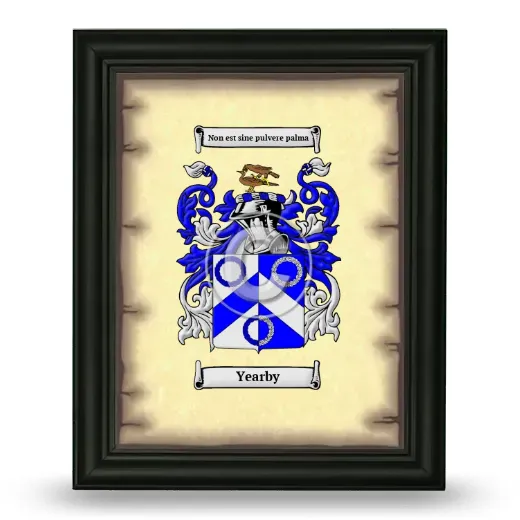 Yearby Coat of Arms Framed - Black