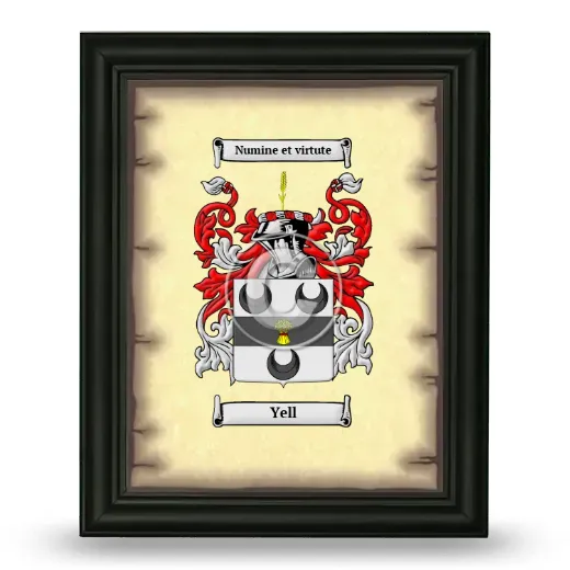 Yell Coat of Arms Framed - Black