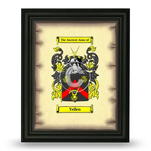 Yellen Coat of Arms Framed - Black