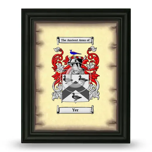 Yer Coat of Arms Framed - Black