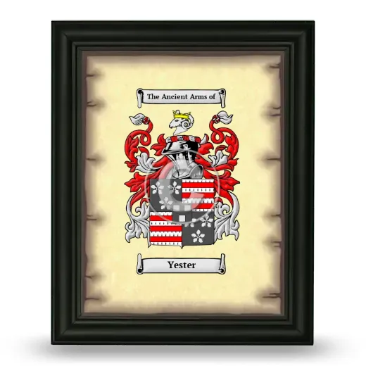 Yester Coat of Arms Framed - Black