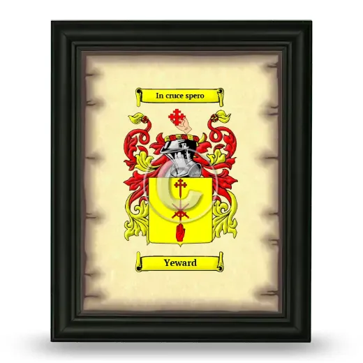 Yeward Coat of Arms Framed - Black