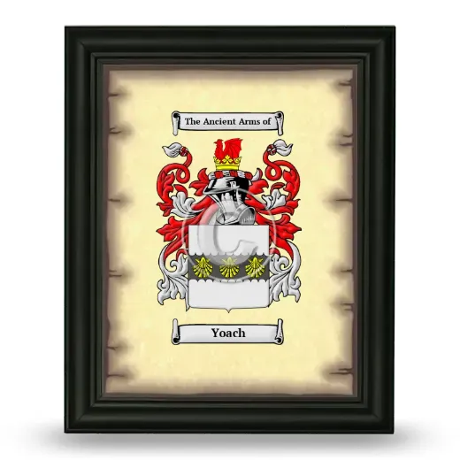 Yoach Coat of Arms Framed - Black