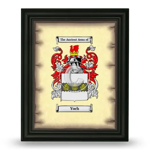 Yoch Coat of Arms Framed - Black
