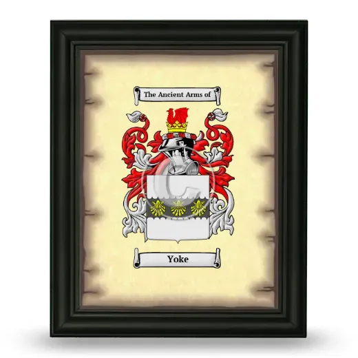 Yoke Coat of Arms Framed - Black