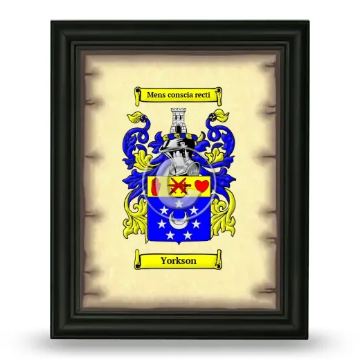 Yorkson Coat of Arms Framed - Black