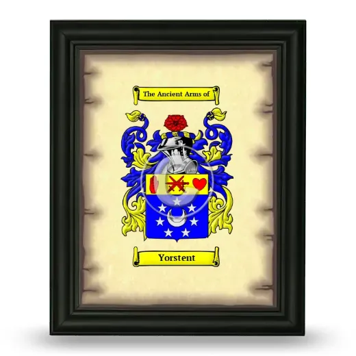 Yorstent Coat of Arms Framed - Black