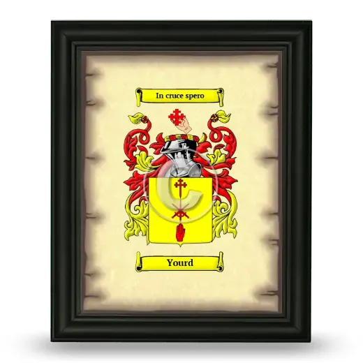 Yourd Coat of Arms Framed - Black