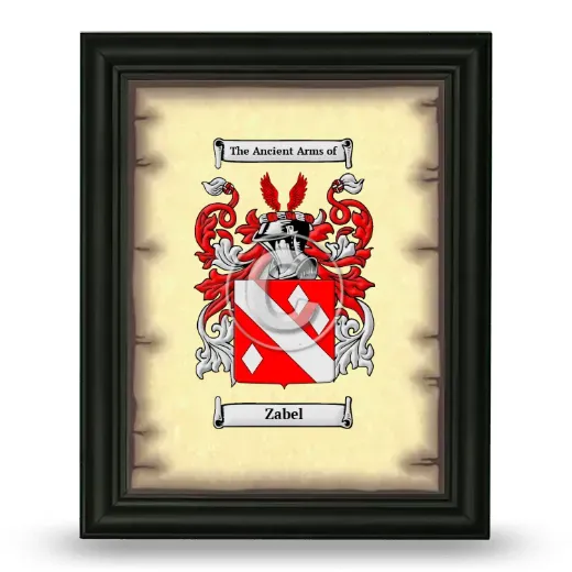 Zabel Coat of Arms Framed - Black