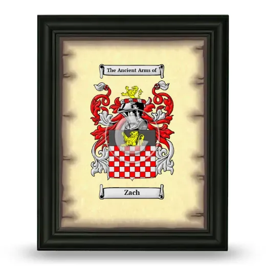 Zach Coat of Arms Framed - Black