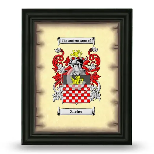 Zacher Coat of Arms Framed - Black