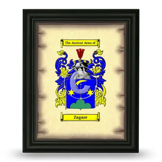 Zagare Coat of Arms Framed - Black