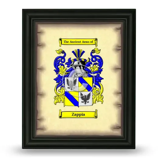 Zappia Coat of Arms Framed - Black