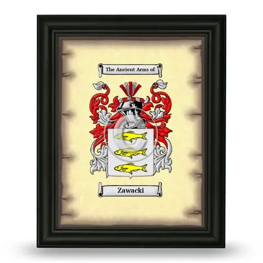Zawacki Coat of Arms Framed - Black