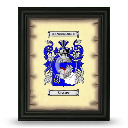 Zaytsev Coat of Arms Framed - Black