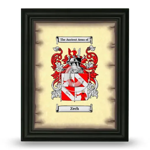 Zech Coat of Arms Framed - Black