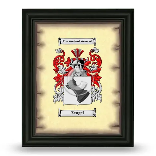 Zengel Coat of Arms Framed - Black