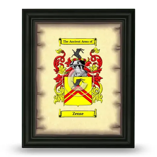 Zense Coat of Arms Framed - Black