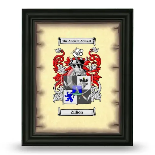 Zillion Coat of Arms Framed - Black