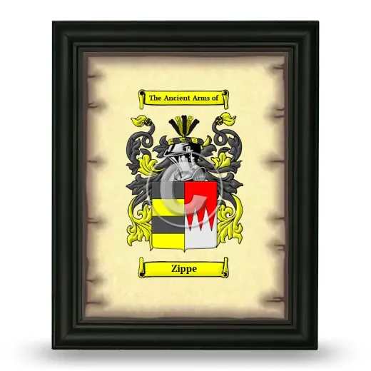 Zippe Coat of Arms Framed - Black