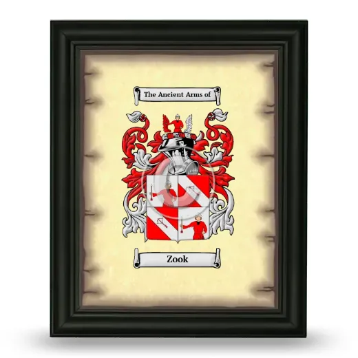 Zook Coat of Arms Framed - Black