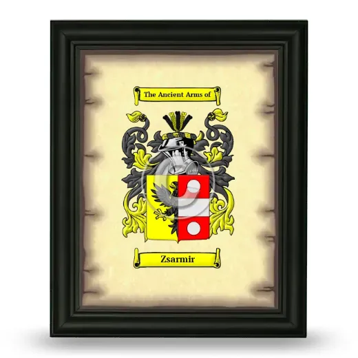 Zsarmir Coat of Arms Framed - Black