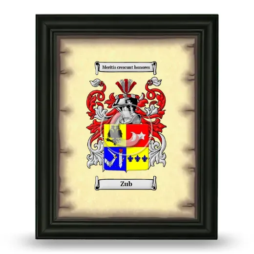Zub Coat of Arms Framed - Black