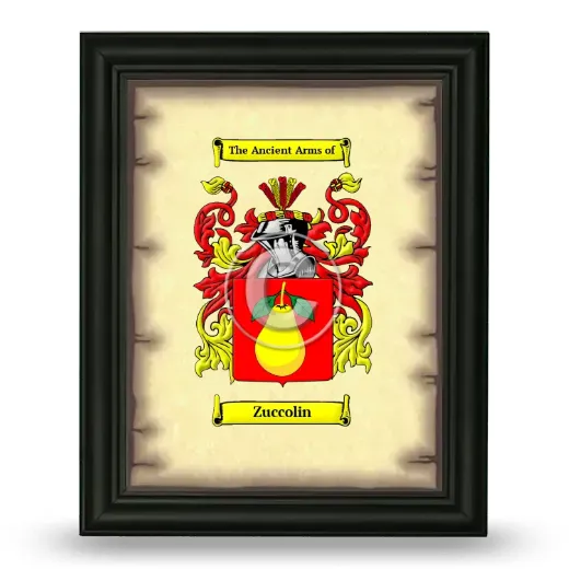Zuccolin Coat of Arms Framed - Black