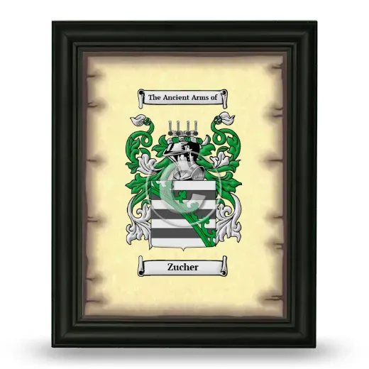 Zucher Coat of Arms Framed - Black