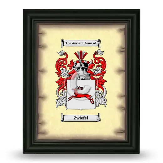Zwiefel Coat of Arms Framed - Black