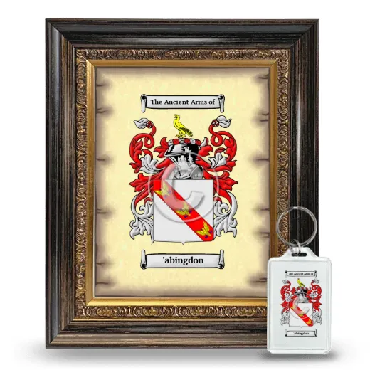 'abingdon Framed Coat of Arms and Keychain - Heirloom