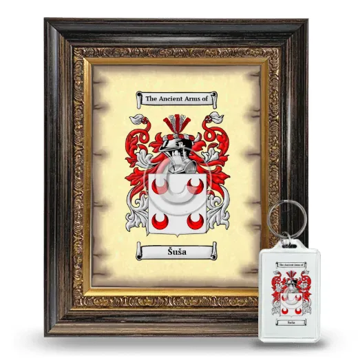 Šuša Framed Coat of Arms and Keychain - Heirloom