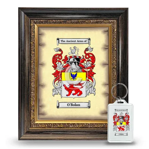 O'Bolan Framed Coat of Arms and Keychain - Heirloom