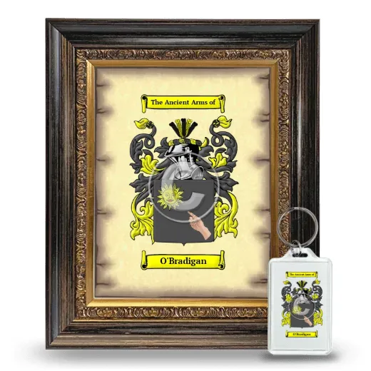 O'Bradigan Framed Coat of Arms and Keychain - Heirloom