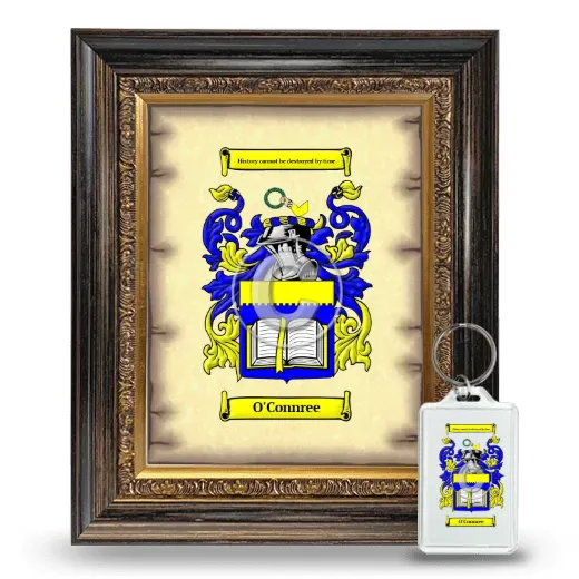 O'Connree Framed Coat of Arms and Keychain - Heirloom
