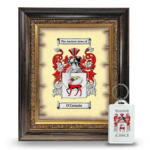 O'Cremin Framed Coat of Arms and Keychain - Heirloom