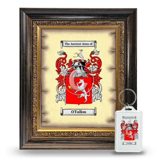 O'Fallon Framed Coat of Arms and Keychain - Heirloom