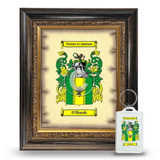 O'Horoh Framed Coat of Arms and Keychain - Heirloom