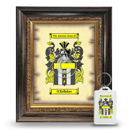 O'Kelleher Framed Coat of Arms and Keychain - Heirloom