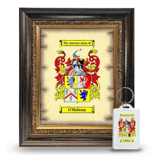 O'Mahony Framed Coat of Arms and Keychain - Heirloom